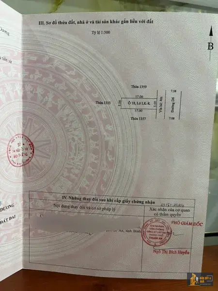 Bán lô đất thuộc khu nhà ở An Phú