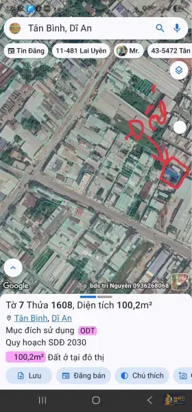 Bán đất đường Liên Huyện, Tân Đông Hiệp